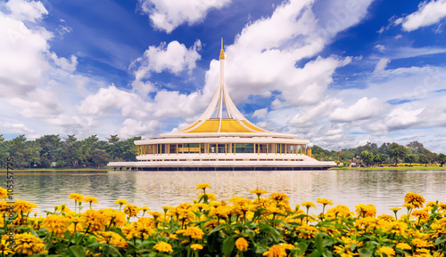 Photography Ratchamangkhala Pavilion of Suan Luang Rama IX Public Park Bangkok,Thailand at noon