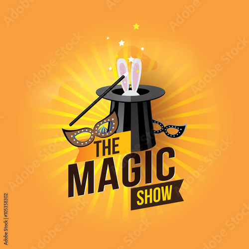 The magic show. Vector illustration