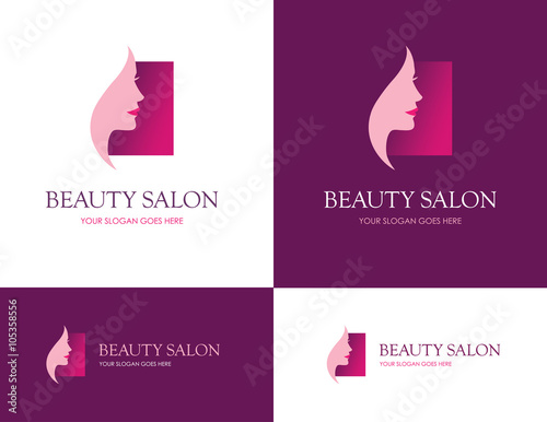 Beauty salon square logo