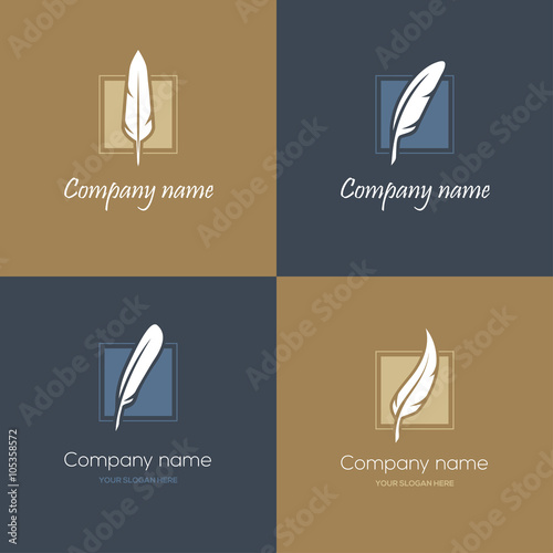 Four feather logos