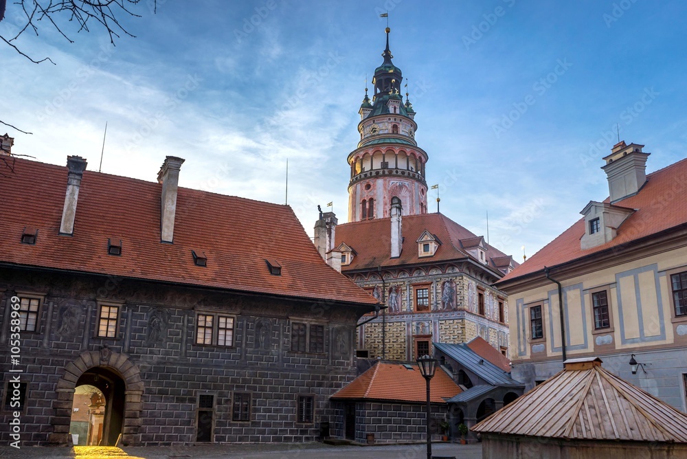 Cesky Krumlov castle in Czech Republic