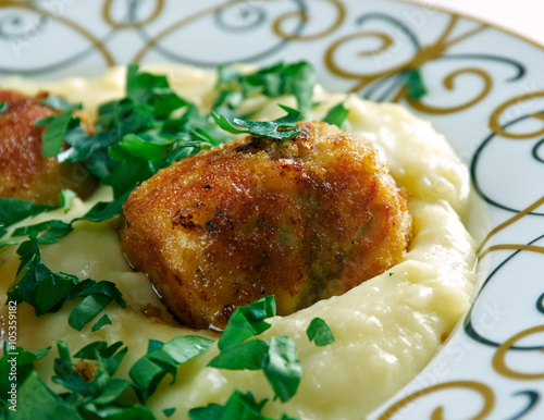 Turkish meatballs with sauce photo