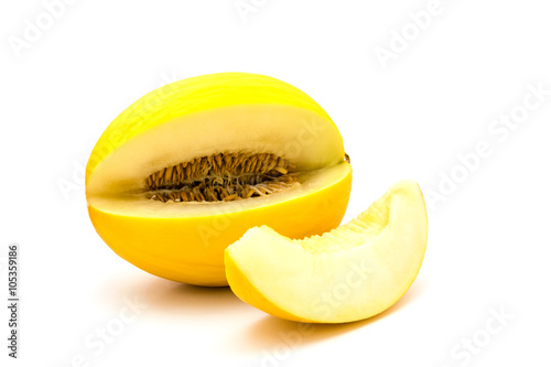 Honeydew melon isolated on white background