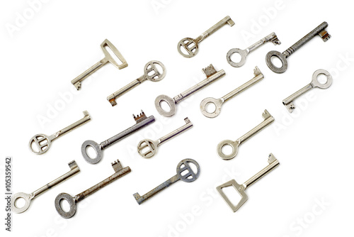 Old different steel keys