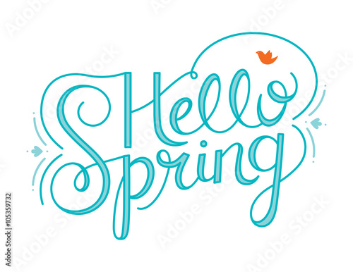Hello Spring Hand Lettering