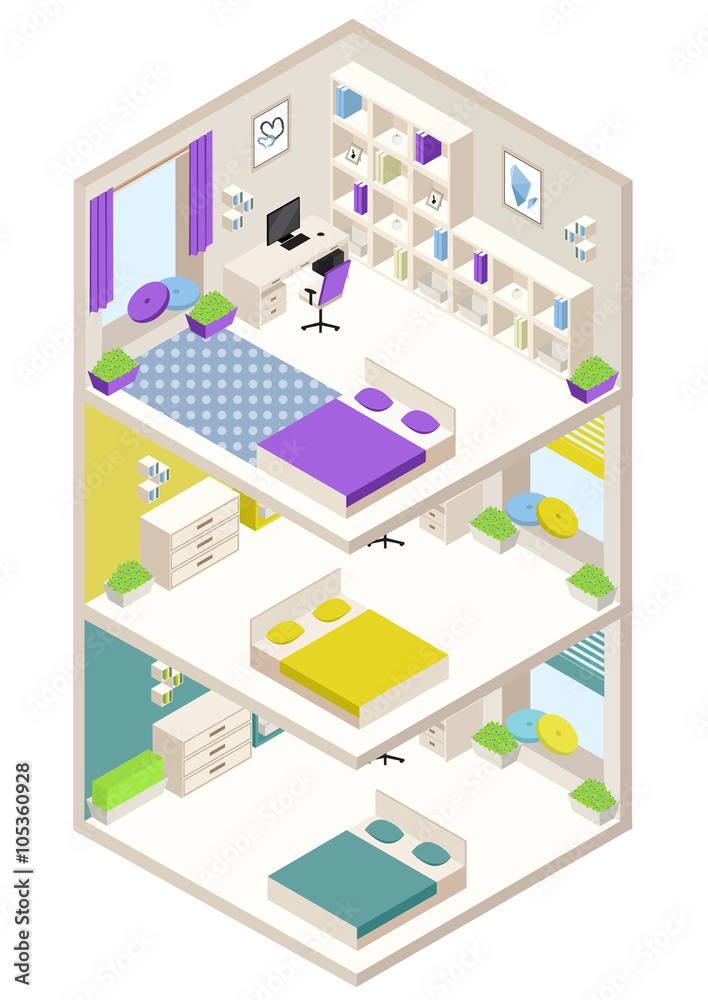 isometric room