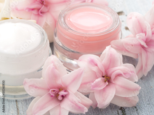 natural cosmetics  fresh as spring flowers