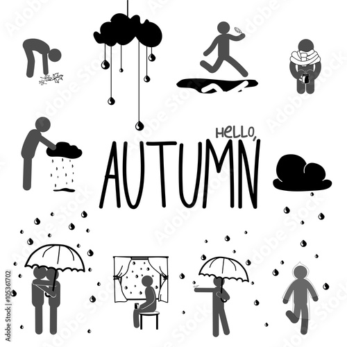 autumn stick man set