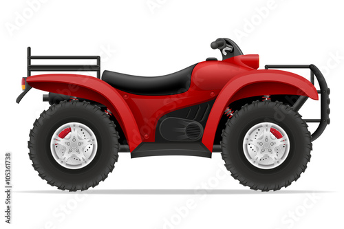 atv motorcycle on four wheels off roads vector illustration © kontur-vid