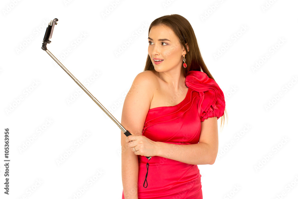 Beautiful woman in red dress with beautiful body Beautiful woman in red dress with beautiful body
