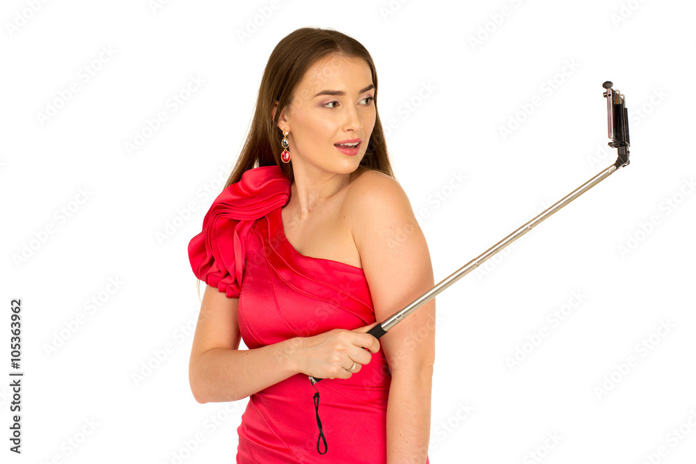 Beautiful woman in red dress with beautiful body Beautiful woman in red dress with beautiful body