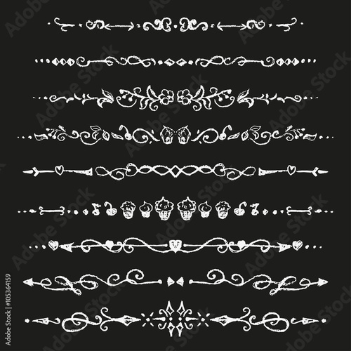 Chalk decorative text dividers.