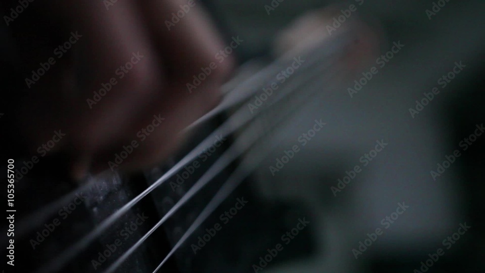 bass guitarist fingering the strings bass guitarist fingering the strings