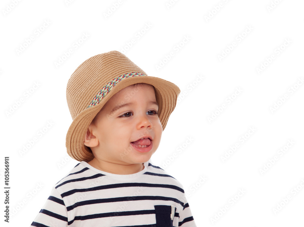 Adorable baby nine months with summer look Adorable baby nine months with summer look