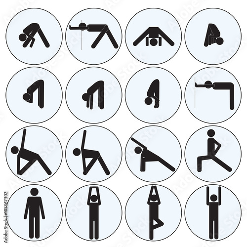 yoga stick man