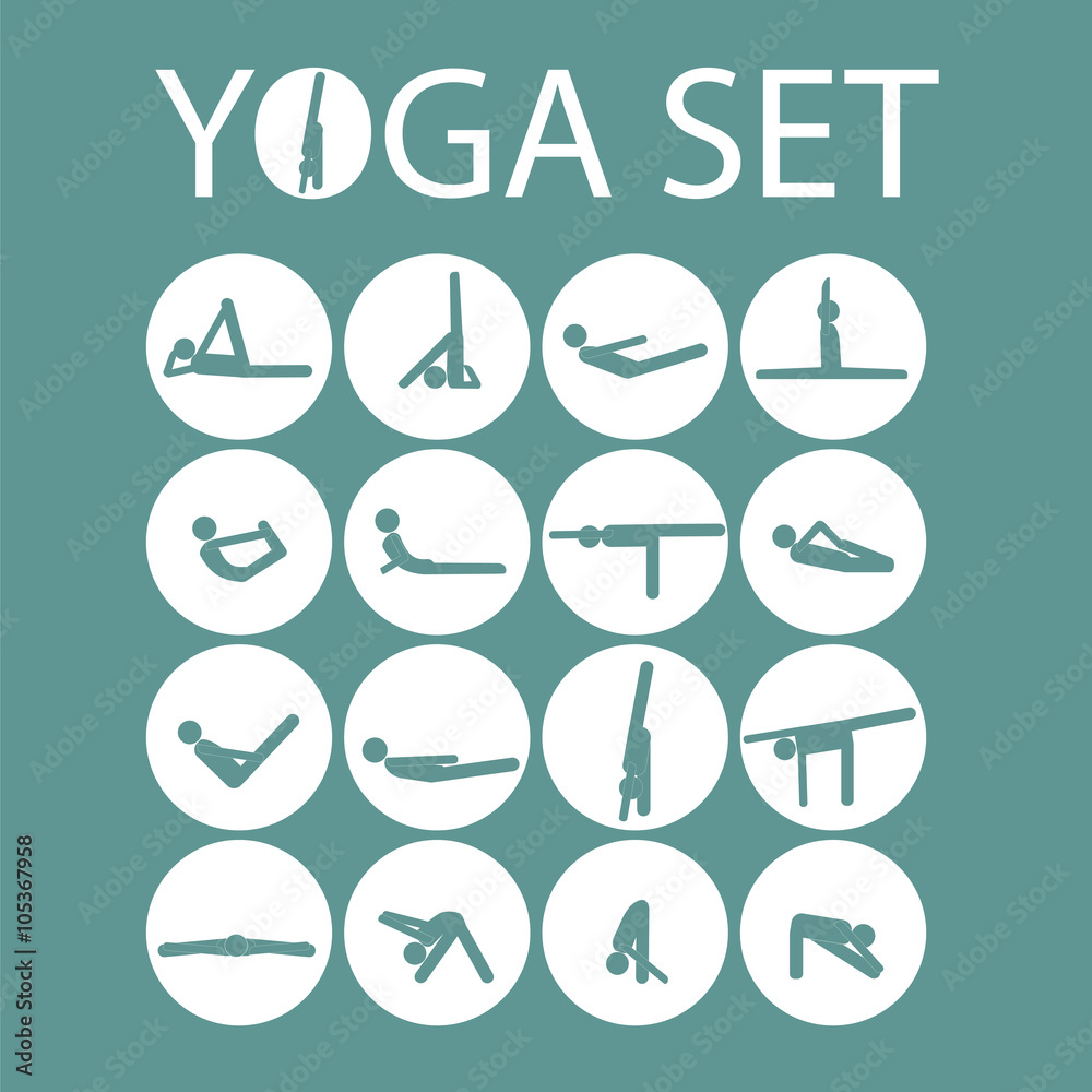 yoga stick man set yoga stick man set