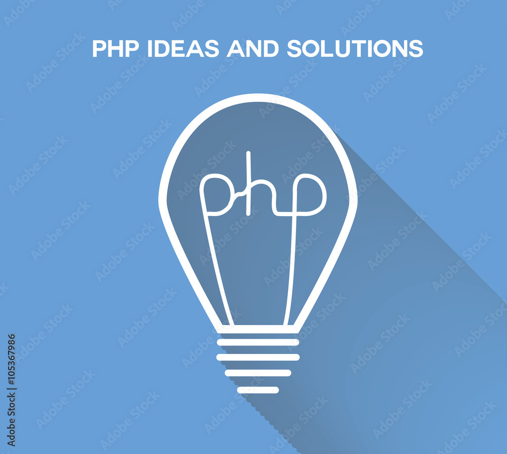 Php programming language light bulb symbol Php programming language light bulb symbol