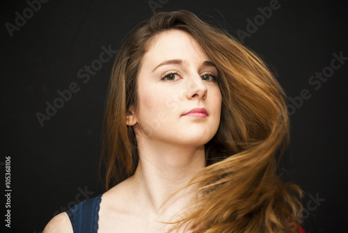 Beautiful  Woman Shaking Her Hair