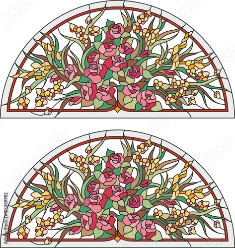 stained glass window rose
