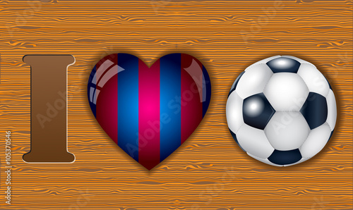 Canvas Print I love football.