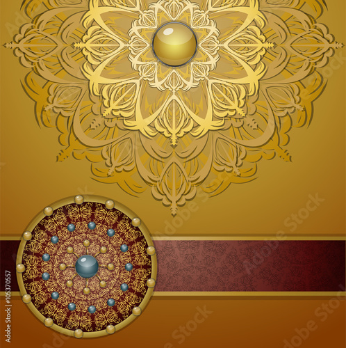 Retro background with ornament,