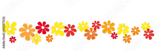 Blumen Banner bunt