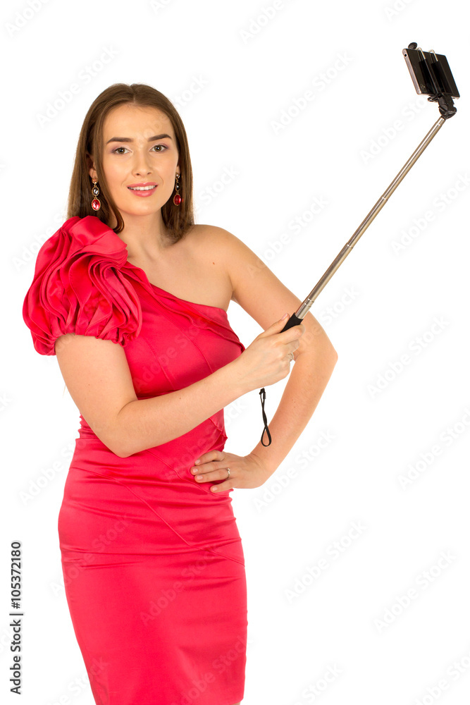 Beautiful woman in red dress with beautiful body Beautiful woman in red dress with beautiful body
