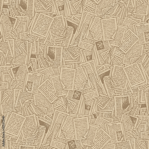Seamless Vector Pattern with Book Pages