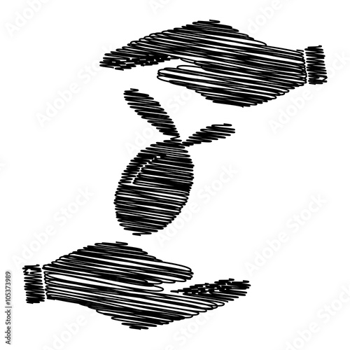 Oliva sign with scribble effect