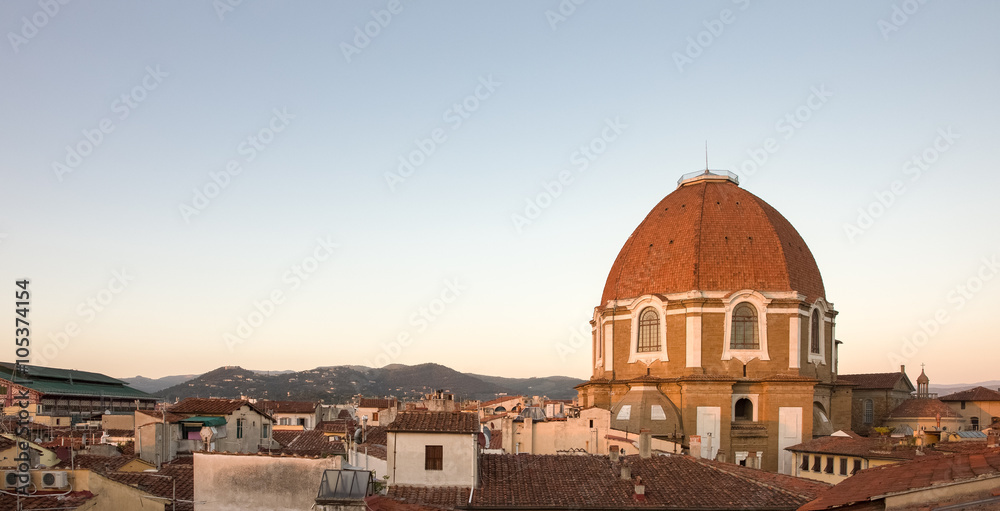 Medici Chapel in Florence, Italy in Evening Light