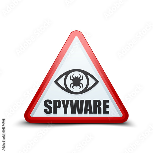 Spyware hazard sign