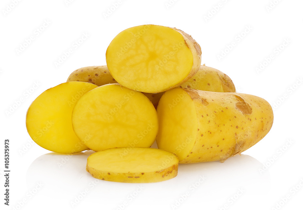 Potatoes isolated on white Potatoes isolated on white