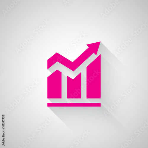 Pink Trend web icon on light grey background