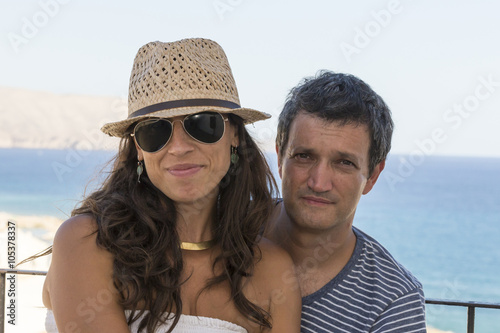 portrait of couple on holiday