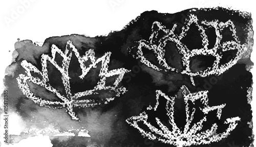 dry brush  lotus set