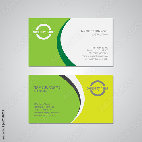 set of two business cards