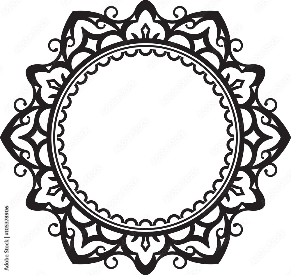 Unusual lace frame, decorative element with empty place for your Unusual lace frame, decorative element with empty place for your