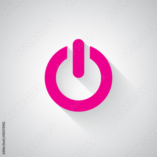 Pink Power web icon on light grey background