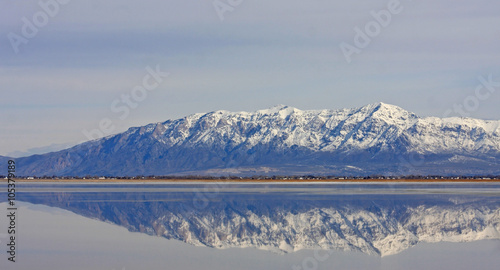 Wasatch Front from Antelope Island photo
