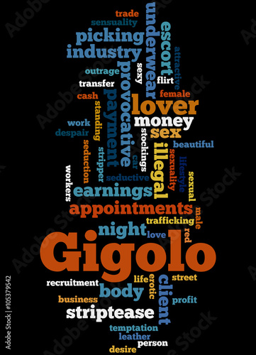 Gigolo, word cloud concept 7