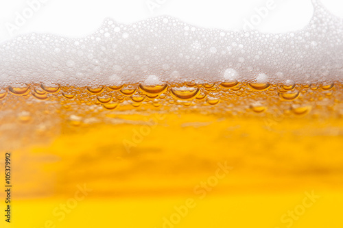 Beer bubbles in a mug