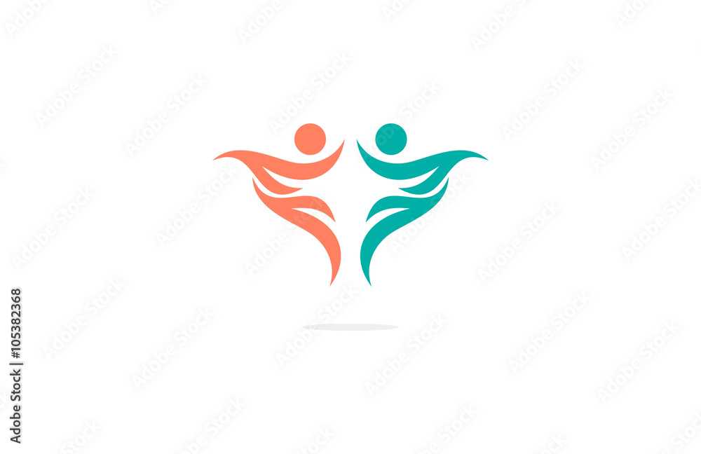 Obraz premium human vector logo