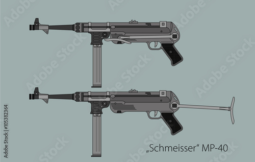 German MP40 Submachine Gun