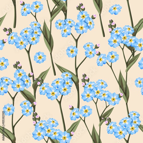 Seamless forget me not