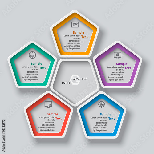 Abstract 3D Paper Infographics