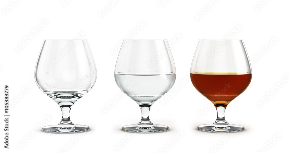 three glasses of brandy to empty the water and alcohol three glasses of brandy to empty the water and alcohol