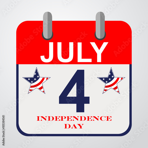 Icono plano calendario 4 JULY #1