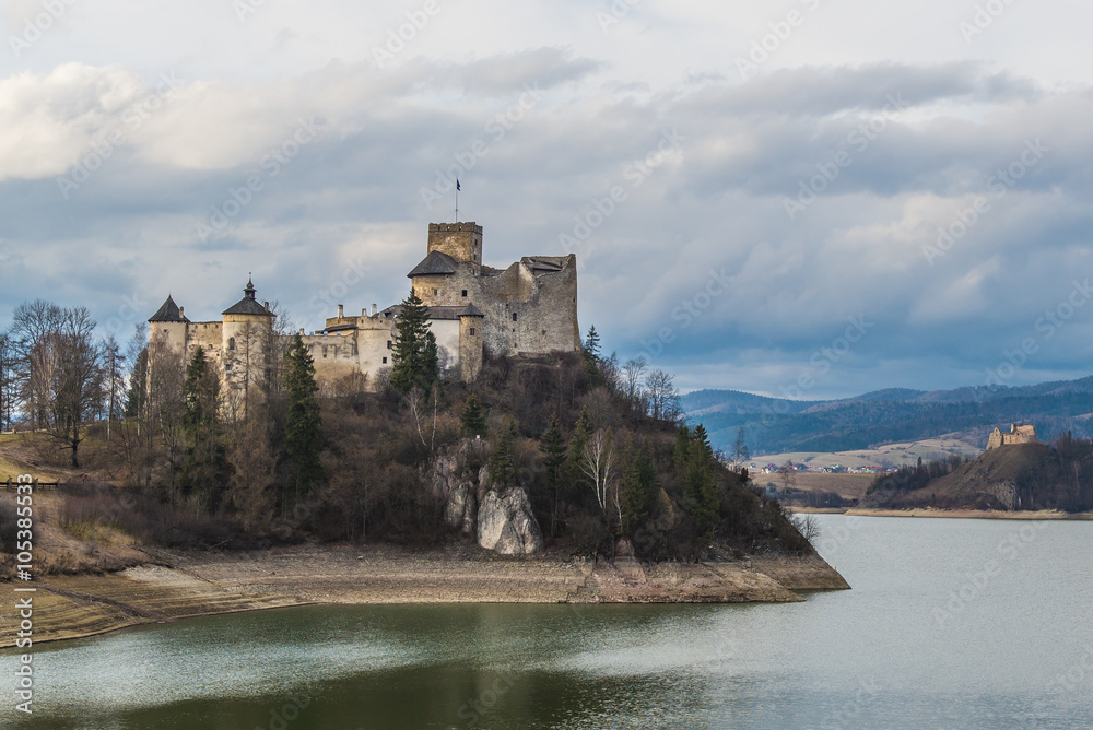 Medieval Niedzica Castle at Czorsztyn Lake in Poland