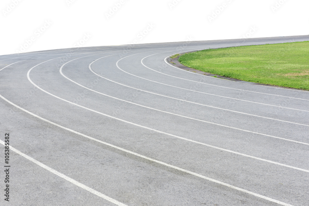 Obraz premium race track isolated on white background, clipping path