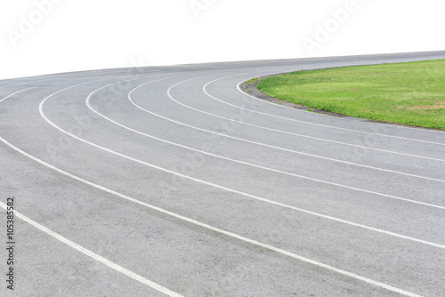 race track isolated on white background, clipping path